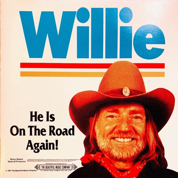 🦋 Willie He Is On The Road Again! CD Sony 1991 Beautiful Music Company WND-2 - Picture 1 of 3